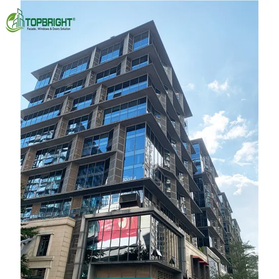 Innovative Aluminum Window Wall Systems Visible Mullions Decorative Double Glazed Curtain Wall