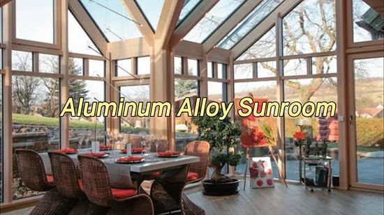 Véranda en alliage d'aluminium de style nordique minimaliste avec certification CE