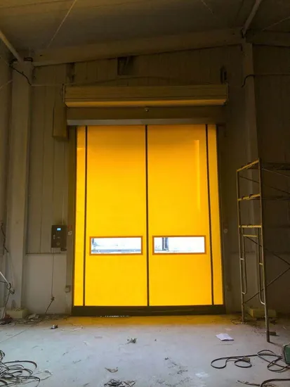 Porte à enroulement rapide en aluminium, fermeture à glissière en plastique, porte à enroulement automatique en PVC, porte à enroulement rapide avec auto-réparation