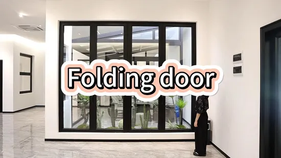 Portes pliantes en aluminium insonorisées de style américain à double vitrage pour patio français