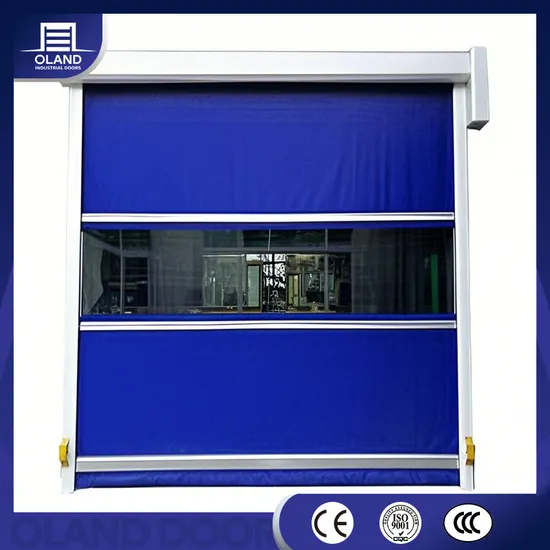 Porte automatique en PVC à grande vitesse, sécurité industrielle, rideau en tissu électrique auto-réparable, étanche, salle blanche, enroulement rapide, enroulement rapide pour entrepôt