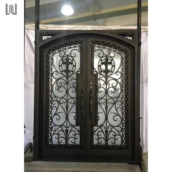 Portes françaises en fer forgé pour entrée avant, expédition rapide