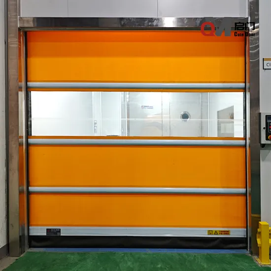 Porte à enroulement automatique en PVC de qualité industrielle, plus de 20 ans d'expérience pour entrepôts et ateliers
