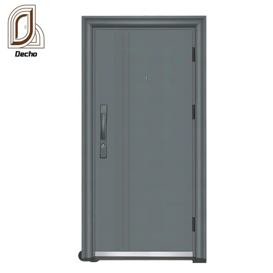 Porte d'entrée extérieure en acier antivol de sécurité, design moderne et personnalisé