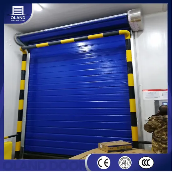 Porte à enroulement rapide pour chambre froide et congélateur, en tissu PVC, pour stockage industriel à basse température, à enroulement rapide, pour zone à température critique