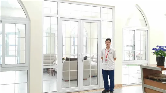 Portes battantes en verre PVC cintrées sur mesure à prix d'usine