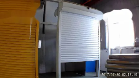 Porte de garage à enroulement vertical électrique à isolation thermique en aluminium, automatique, industrielle ou commerciale, pour entrepôt